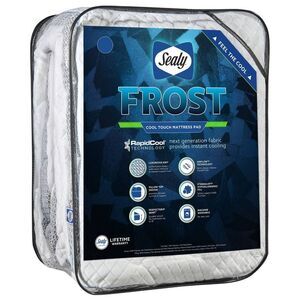Sealy -  Twin Frost Mattress Pad: Cooling Topper, Kni White